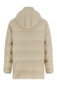 Knit insert down jacket Beige