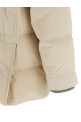 Knit insert down jacket Beige