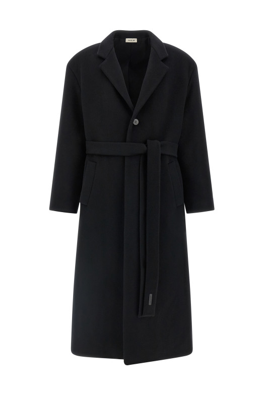'Relaxed' coat Black