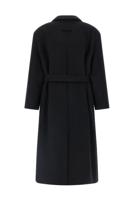 'Relaxed' coat Black