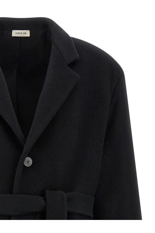 'Relaxed' coat Black