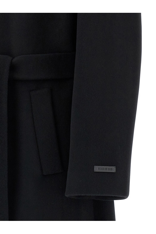 'Relaxed' coat Black