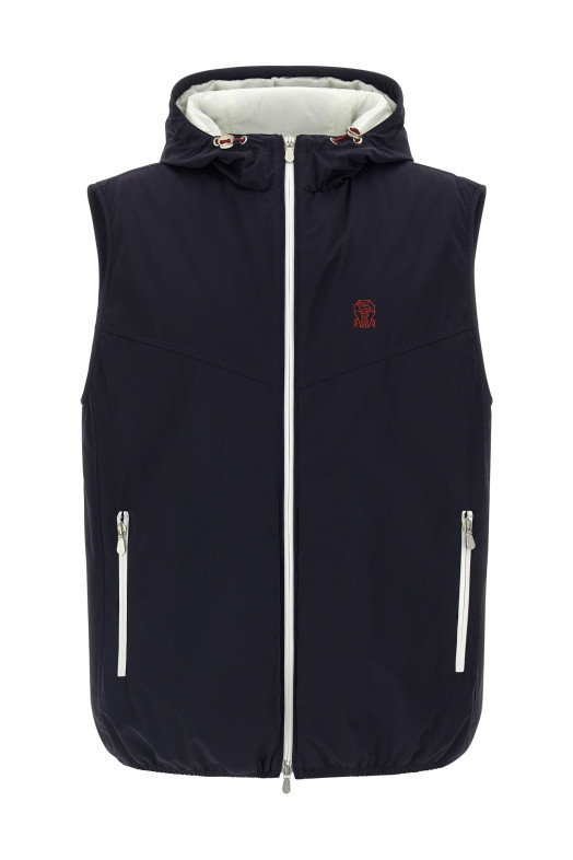 Hooded vest Blue Hooded vest Blue