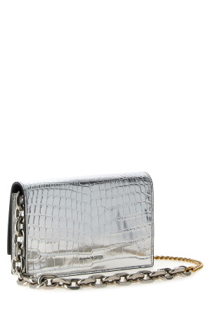 'Skull' small crossbody bag Silver