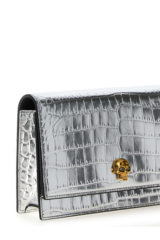 'Skull' small crossbody bag Silver