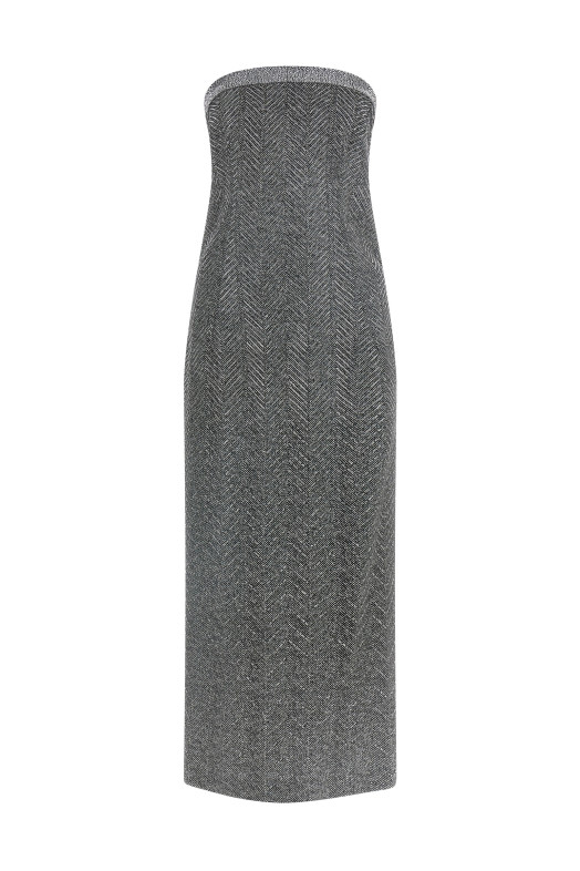 Сукня зі стразами Сіра ERMANNO SCERVINO D472Q342CTZBWS4706