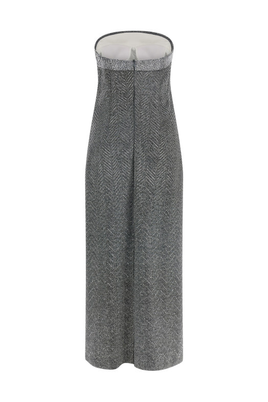 Сукня зі стразами Сіра ERMANNO SCERVINO D472Q342CTZBWS4706