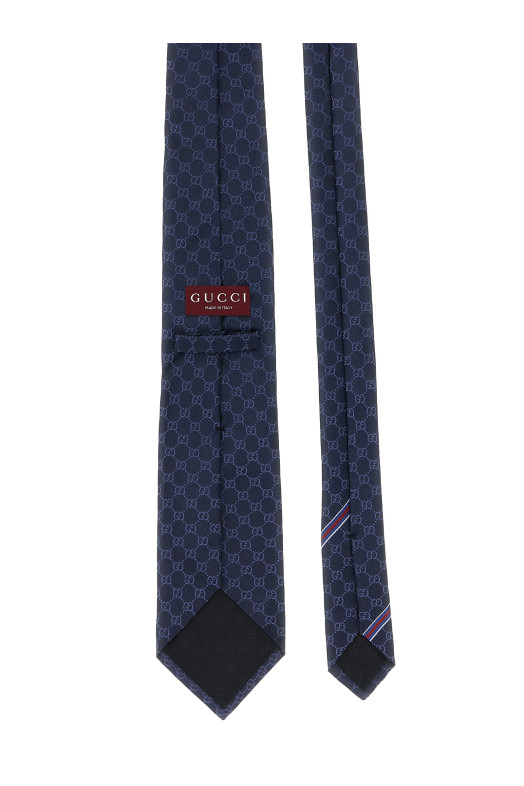 'Double G' tie Blue