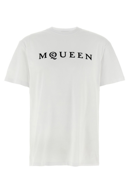 Flocked 'McQueen' T-shirt Black-grey