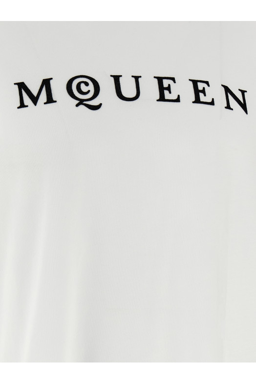 Flocked 'McQueen' T-shirt Black-grey