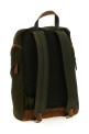 Re-Nylon and suede backpack Brown