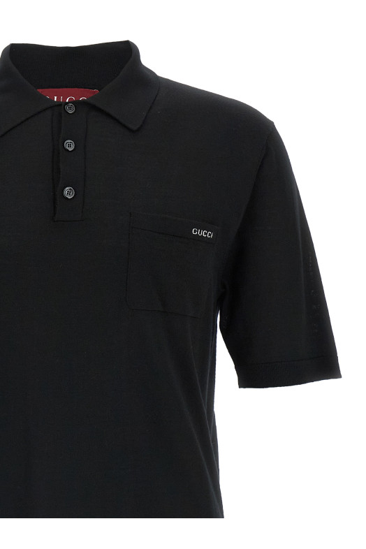 Поло «Intarsio Gucci» чорне 824124XKEP11070