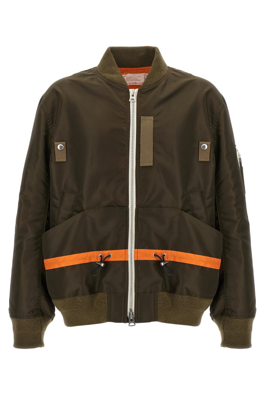 Twill nylon blouson Green Twill nylon blouson Green