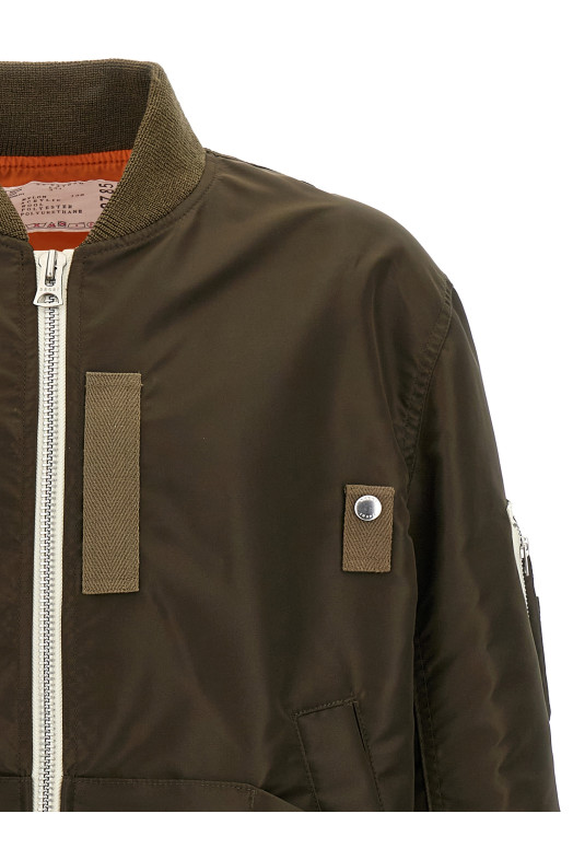 Twill nylon blouson Green Twill nylon blouson Green