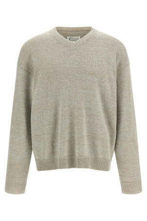 Светр з кучерявим візерунком, бежевий MAISON MARGIELA S50HN0019M13152003F Светр з кучерявим візерунком, бежевий MAISON MARGIELA S50HN0019M13152003F