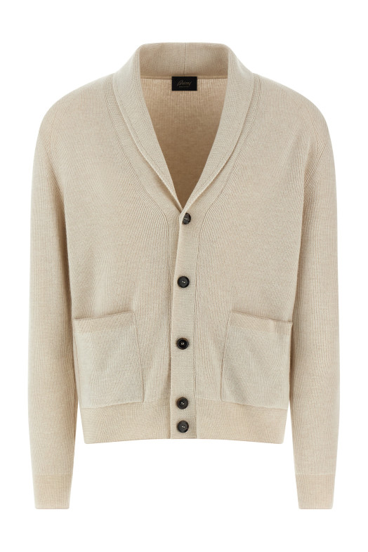 Ribbed cardigan Beige Ribbed cardigan Beige