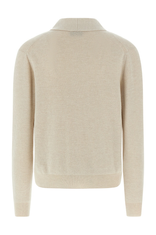 Ribbed cardigan Beige Ribbed cardigan Beige