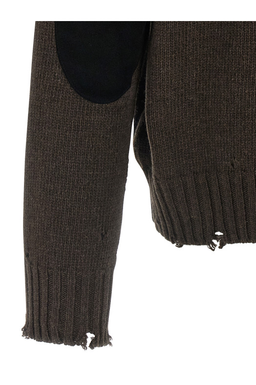 Двухцветный замшевый кардиган с нашивками Разноцветный MM6 MAISON MARGIELA SH2HP0013M13160961 Двухцветный замшевый кардиган с нашивками Разноцветный MM6 MAISON MARGIELA SH2HP0013M13160961