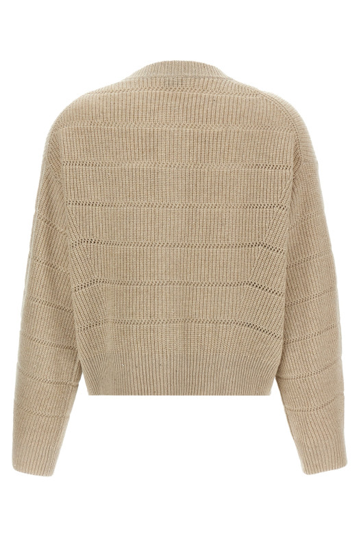 'Rustic Dazzling Net' cardigan Beige