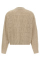 'Rustic Dazzling Net' cardigan Beige