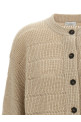 'Rustic Dazzling Net' cardigan Beige
