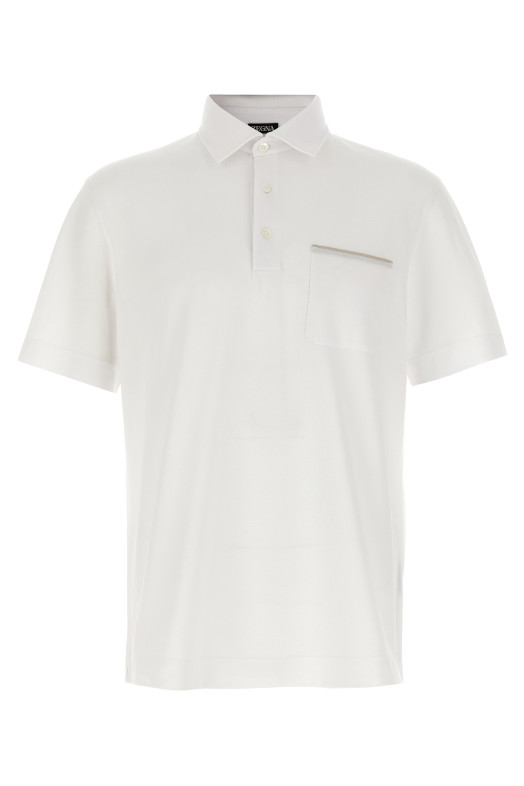 Пикэ поло рубашка White ZEGNA UG392A2G752N00001 Пикэ поло рубашка White ZEGNA UG392A2G752N00001