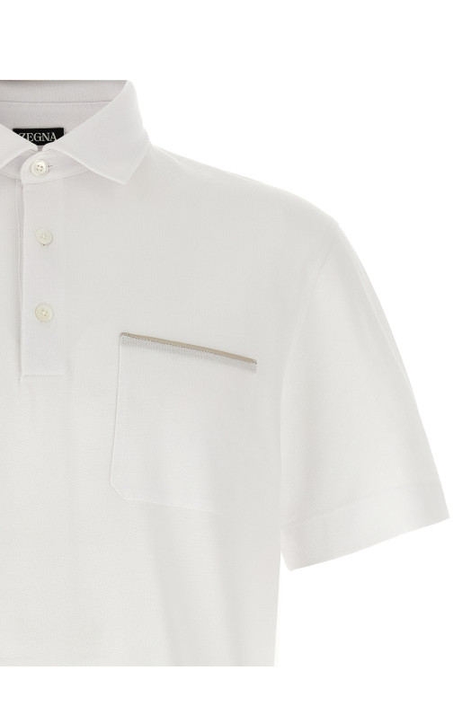 Пикэ поло рубашка White ZEGNA UG392A2G752N00001 Пикэ поло рубашка White ZEGNA UG392A2G752N00001