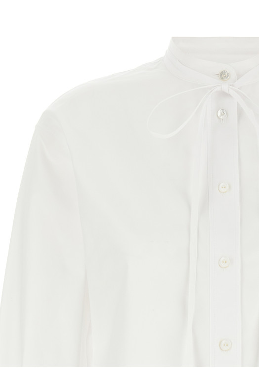 Double G embroidery shirt White Double G embroidery shirt White