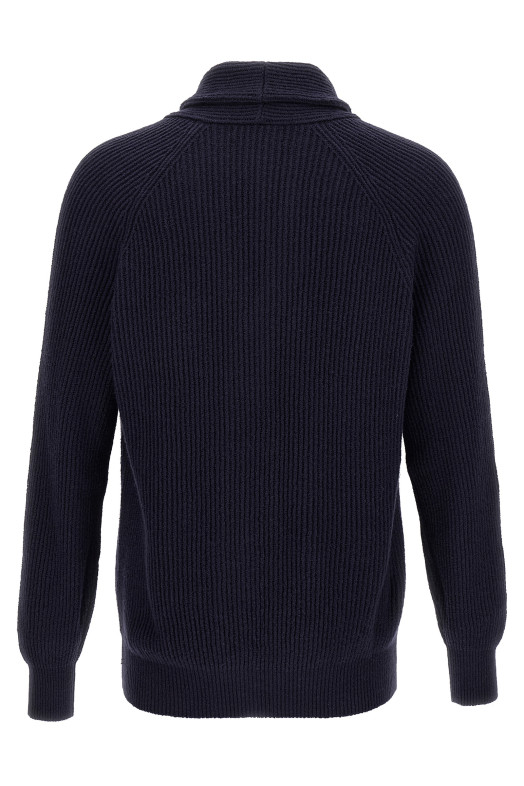 Кардиган з шаленим коміром Синій BRUNELLO CUCINELLI MNI708606C2425 Кардиган з шаленим коміром Синій BRUNELLO CUCINELLI MNI708606C2425