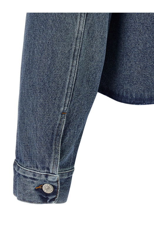 Джинсовая куртка с необработанными краями, синяя MM6 MAISON MARGIELA SH0AM0026M30018965 Джинсовая куртка с необработанными краями, синяя MM6 MAISON MARGIELA SH0AM0026M30018965