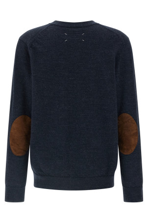 Suede patch cardigan Blue Suede patch cardigan Blue