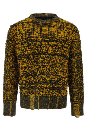 Светр з гофрованою текстурою, різнокольоровий MM6 MAISON MARGIELA SH0HL0031M13130961 Светр з гофрованою текстурою, різнокольоровий MM6 MAISON MARGIELA SH0HL0031M13130961