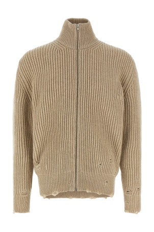 Кардиган з вовни з ефектом потертості Бежевий MM6 MAISON MARGIELA SH0AM0064M13138806M Кардиган з вовни з ефектом потертості Бежевий MM6 MAISON MARGIELA SH0AM0064M13138806M