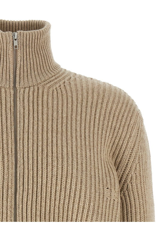 Кардиган из шерсти с эффектом потертости Бежевый MM6 MAISON MARGIELA SH0AM0064M13138806M Кардиган из шерсти с эффектом потертости Бежевый MM6 MAISON MARGIELA SH0AM0064M13138806M