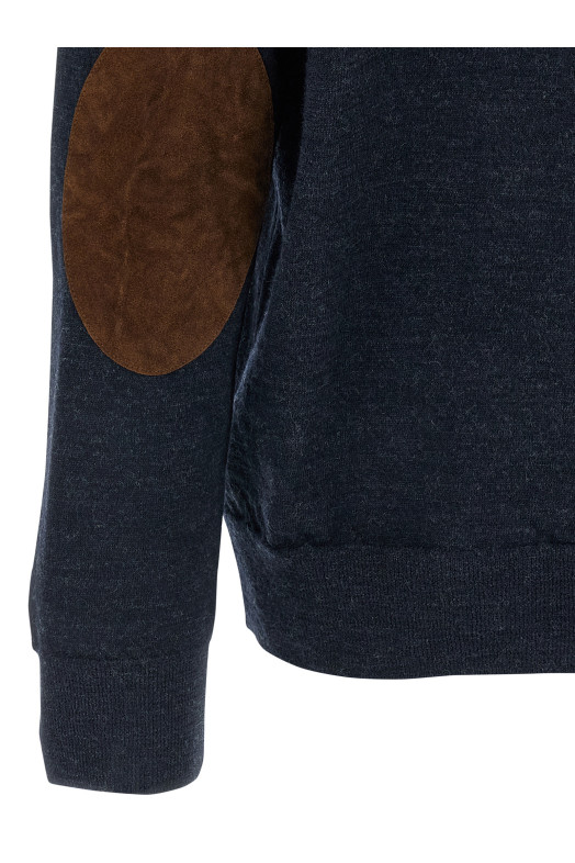 Світло-синя сорочка-поло з замшевими вставками MAISON MARGIELA S50GL0061M13098511M Світло-синя сорочка-поло з замшевими вставками MAISON MARGIELA S50GL0061M13098511M