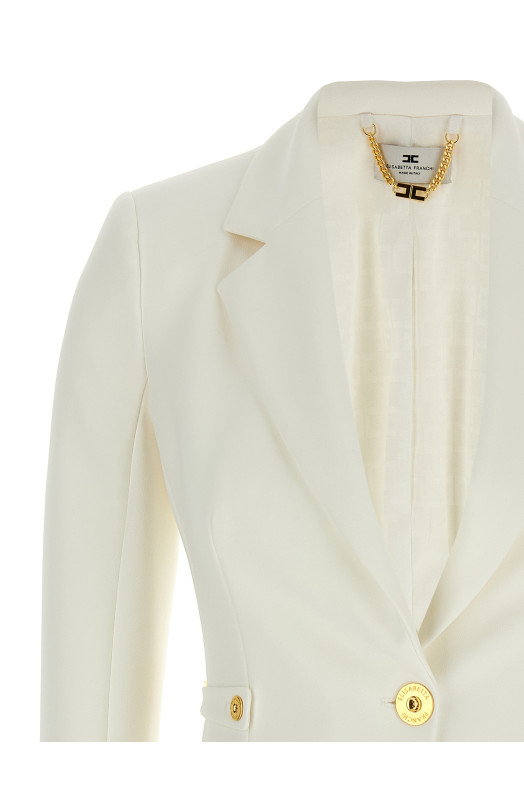 Блейзер с ремешком Jewel White ELISABETTA FRANCHI GI17556E2360 Блейзер с ремешком Jewel White ELISABETTA FRANCHI GI17556E2360