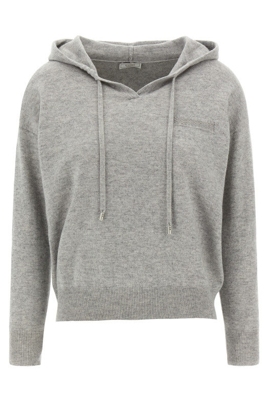 'Punto Luce' hooded sweater Gray