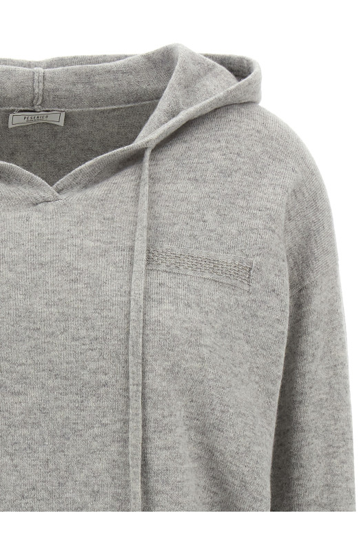 'Punto Luce' hooded sweater Gray