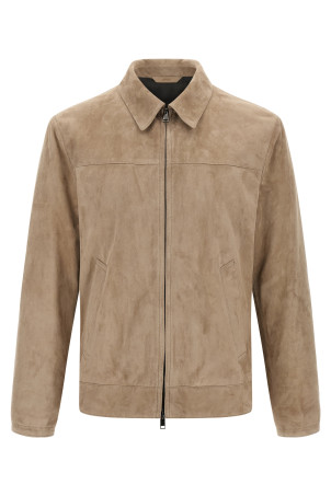 Suede blouson Beige
