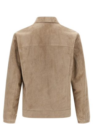 Suede blouson Beige