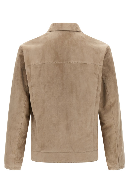 Suede blouson Beige