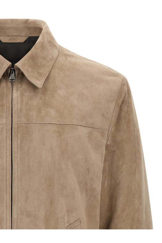 Suede blouson Beige