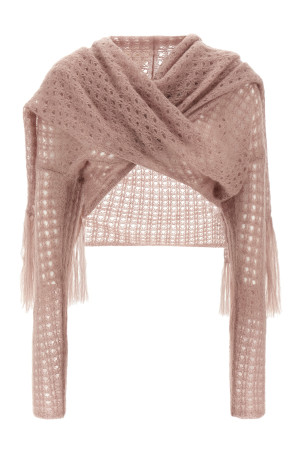 Scarf cardigan Pink