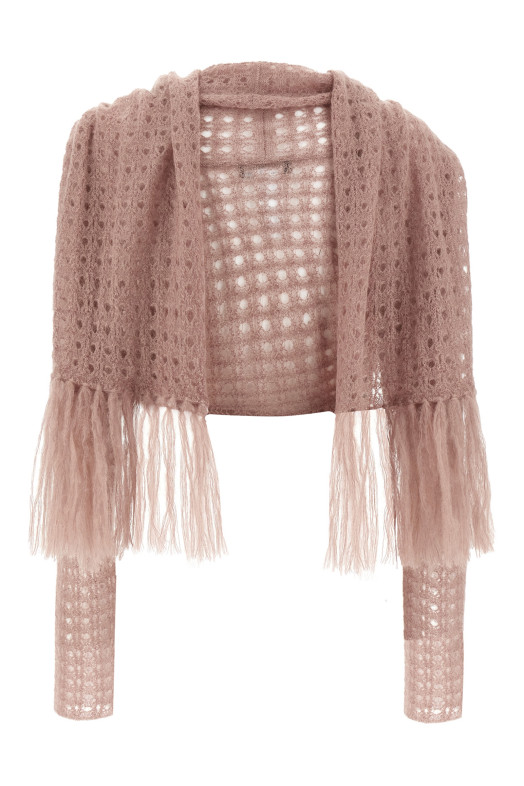Scarf cardigan Pink