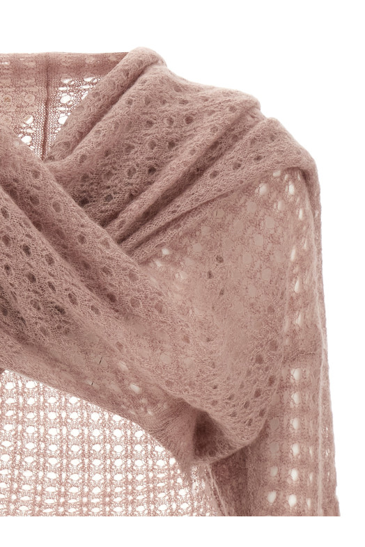 Scarf cardigan Pink