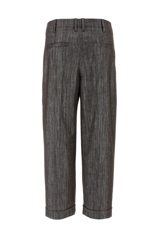 Штани Lurex коричневі BRUNELLO CUCINELLI MP517P8958C1141