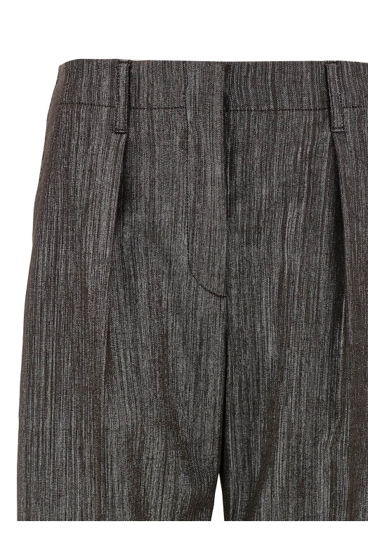 Штани Lurex коричневі BRUNELLO CUCINELLI MP517P8958C1141