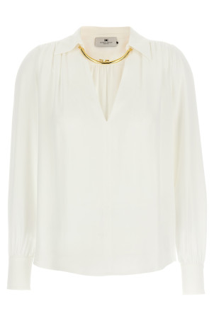 Сорочка з коміром Біла ELISABETTA FRANCHI CA12356E2360 Сорочка з коміром Біла ELISABETTA FRANCHI CA12356E2360