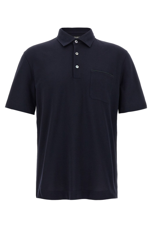 Пикэ поло Blue ZEGNA UG392A2G752B09001 Пикэ поло Blue ZEGNA UG392A2G752B09001
