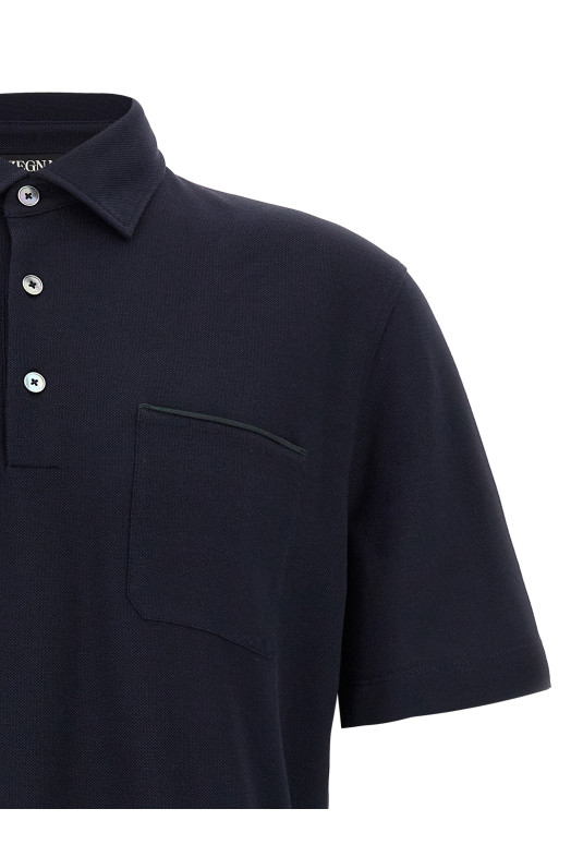Пикэ поло Blue ZEGNA UG392A2G752B09001 Пикэ поло Blue ZEGNA UG392A2G752B09001